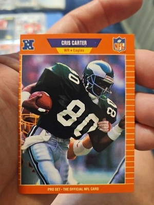 Tarjeta Pro Set Cris Carter RC 1989 #314 Eagles Foto 1 de 3