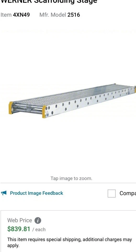 Werner Stage 2-Man 16-Feet Scaffolding Plank 2516 - Image 1 of 4