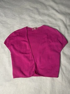 GAMBATTISTA VALLI Damen Crop Strickjacke Rosa Italy Ärmellos Luxus 42 Small B7 - Bild 1 von 6
