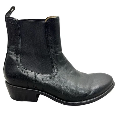 FRYE Carson Chelsea Bota Negro Cuero Botines 7.5 Foto 1 de 4