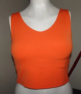 Signeala Sport BH V-Ausschnitt Crop Tank Yoga, Gym Top mit integriertem BH, orange - Bild 1 von 6