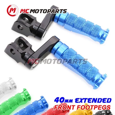 For Ducati Sport 800 All Year MCCP 40mm Extended BLUE Front Foot Pegs - Imagem 1 de 4
