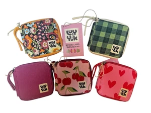 Lucy and Yak - Eve - Baumwollbörse quadratischer Reißverschluss Münzen Karten Bio-Grafik UK neu mit Etikett - Bild 1 von 7