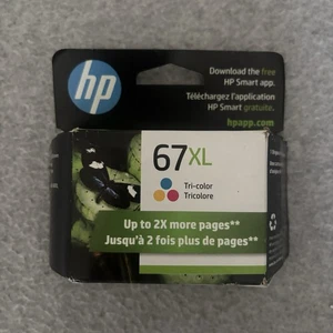 Trójkolorowy wkład atramentowy HP 67XL oryginalny nowy zapieczętowany wygasł 11/2026 - Zdjęcie 1 z 3
