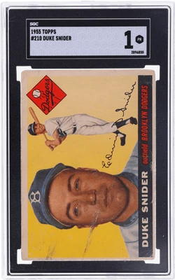 1955 Topps Duke Snider #210 SGC 1 - Imagem 1 de 2