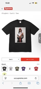 Supreme Playboi Carti T-Shirt Schwarz Größe XL - Bild 1 von 1