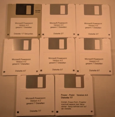 Microsoft Powerpoint Version 4.0 7 Disketten GETESTET - Bild 1 von 4