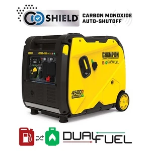 201319 - Champion 4500W Electric Start Dual Fuel Inverter with CO Shield® - NEW - Picture 1 of 5