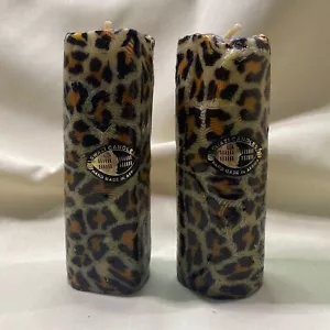 2 Beautiful Swazi Pillar Candles 6” Tall Handmade in Swaziland, South Africa - Picture 1 of 8