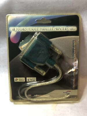 6 Ft USB to Parallel Printer Cable (DB25F Parallel) (USB-DB25F18060909234) - Image 1 of 2