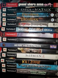 15 PS2 Games Ghost Recon Lord Of Rings Hitman2 Enter Matrix GTA 3 & Vice City VG - Picture 1 of 8