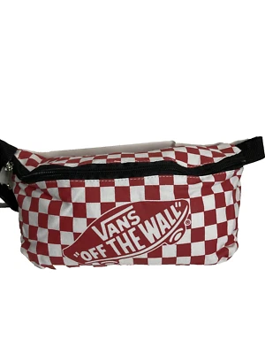 Vans Classic Checkered Fanny Pack Red White Big Logo Belt Bag - Image 1 of 4