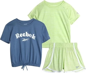 Reebok Girls' Active 3PC Shorts Set  Size 4, 5, 6, 6X - Picture 1 of 1