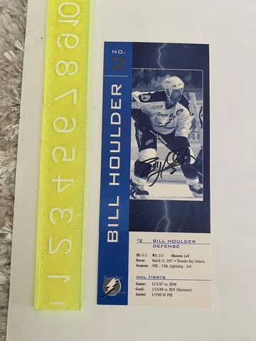 NHL Tampa Bay Lightning bill holder signed postcard ticket￼ Cover