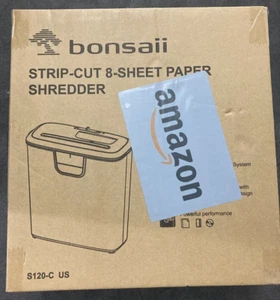 Bonsaii 8-Sheet Strip Cut Paper Shredder CD/Credit Card Shredder for Home Office - Picture 1 of 5