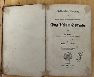 Vintage 1862 Complete course learning English language - German Textbook - Picture 1 of 14