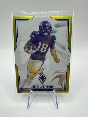 Justin Jefferson 2023 Phoenix Contours Yellow Prizms Insert #44/75 Vikings SSP - Image 1 of 3