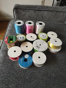 Lot of 16 new rolls Of ribbon Various Colors And Sizes - Picture 1 of 15