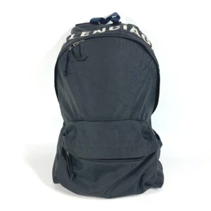 BALENCIAGA 507460 Bicolor wheel logo bag Backpack Nylon Black - Picture 1 of 17