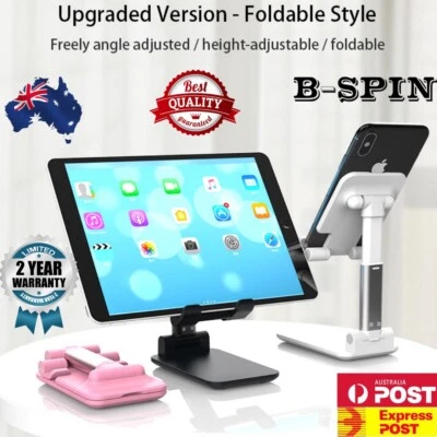 Adjustable Folding Desk Phone Stand Mount Holder For iPhones/Tablet Universal - Image 1 of 4