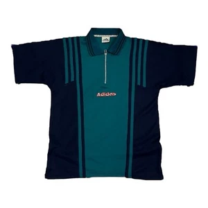 adidas vintage t shirt herren größe l in dunkel blau/grün - Bild 1 von 6