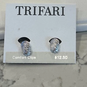 Trifari Comfort Clips, Silver-Tone - Picture 1 of 2