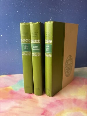 Louisa May Alcott VINTAGE 1955 Hardcovers~3 Books~Little Men~8 Cousins~Jack&Jill Foto 1 de 4