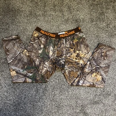Realtree Base Layer Long Under Pants Camo Bottom Polyester Mens XL 40-42 Outdoor - Image 1 of 4