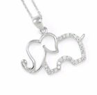 Charming Elephant Necklace- Sterling Silver Pendant with CZ | **New!!!
