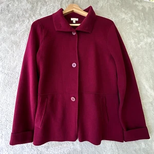 Talbot Knopf Strick Pullover Cape 100 % Baumwolle weinrot Größe Large Brustumfang 40" - Bild 1 von 7
