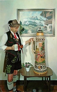 Frankenmuth Bavarian Inn Michigan Large Beer Stein Postcard - Picture 1 of 2