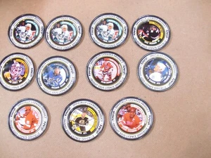 NHL HOCKEY IRWIN KATCH MEDALLIONS BLACK 1997-1998 SEASON 11 WITH 9 DIFFERENT - Picture 1 of 4