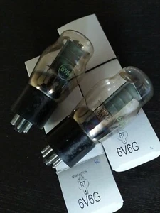 6V6 G / 2 TUBES Electronique Phillips RT 1 PAIR MATCHED Nos 1953 (CavI0) - Imagen 1 de 3