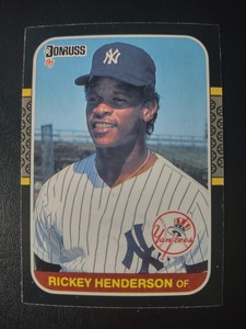 Rickey Henderson - New York Yankees - 1987 Donruss Baseball Card #228