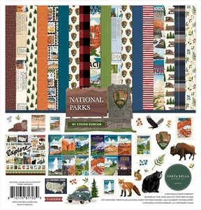 Carta Bella NATIONAL PARKS Collection Kit 12"x12" Paper Stickers Echo Park Paper - Picture 1 of 5