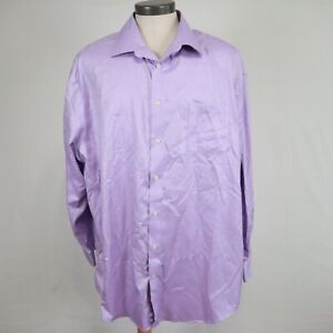 Joseph Abboud Men's Purple Classic Fit Long Sleeve Button Up Shirt Size 19 36/37