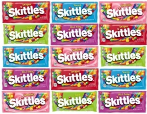 Skittles Variety Pack Tropical Smoothies Wild Berry Original Sours Snack Mix 15C - Picture 1 of 1
