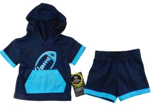 Juego de sudaderas con capucha y pantalones cortos de fútbol infantil Athletic Works 3-6 m que absorben la humedad - Imagen 1 de 5
