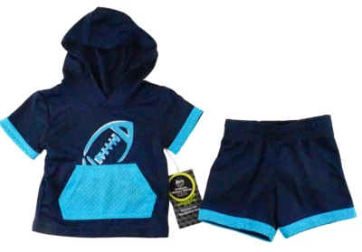 Conjunto de sudadera con capucha y pantalones cortos infantiles de fútbol Athletic Works 3-6 m que absorben la humedad Foto 1 de 4