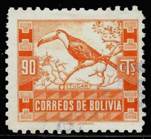 1939 BOLIVIA SC#283 used VF TOCO TOUCAN BIRD - Picture 1 of 2