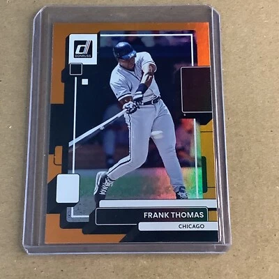 Donruss Frank Thomas 2022 Holo Orange Parallel SP #108 Chicago White Sox Salón de la fama A48 Foto 1 de 2