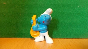 VINTAGE PEYO SMURF 20013 LUTE SPIELER HERGESTELLT IN W DEUTSCHLAND - Bild 1 von 3