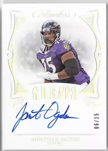Tarjeta de autógrafo Jonathan Ogden 2020 Panini impecable #6/15! - Imagen 1 de 1