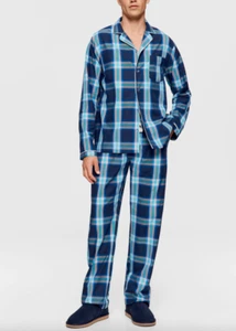 NEW PETER ALEXANDER MENS TARTAN CHECK TOP + PANTS SATEEN PJ SET XL RP$139 - Picture 1 of 5