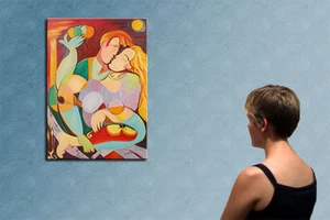 39" - LOVE IN THE NIGHT__ORIGINAL PAINTING by COSMIN !! - Picture 1 of 1