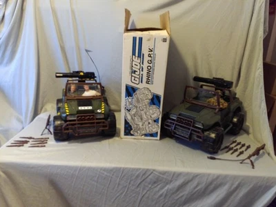 GI Joe 1993 Lot of 2 Rhino G.P.V. with 1 Box & 3 Misc 12"Figures, AS IS - Image 1 of 4