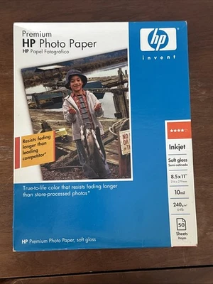 HP Premium Photo Paper Soft Gloss 8.5"x11" 10 mil 50-Sheet Pack - Image 1 of 2