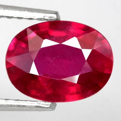 1.57Ct. Natural Gemstone Ruby Top Red Oval Madagascar Beautiful Sparkles Color! - Image 1 of 4
