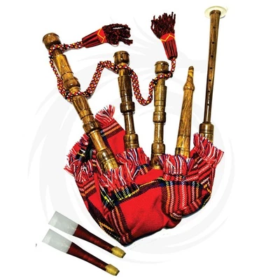 Mini gaitas Highland para niños cubierta Royal Stewart jugable sintonizable con 2 cañas Foto 1 de 4