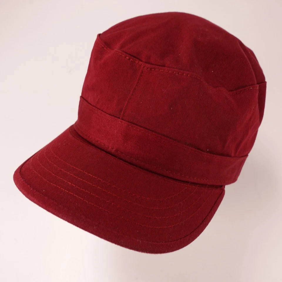 Ethos Hat Men's Large Red Cotton Cadet Military Style Cap - image 1 of 4
